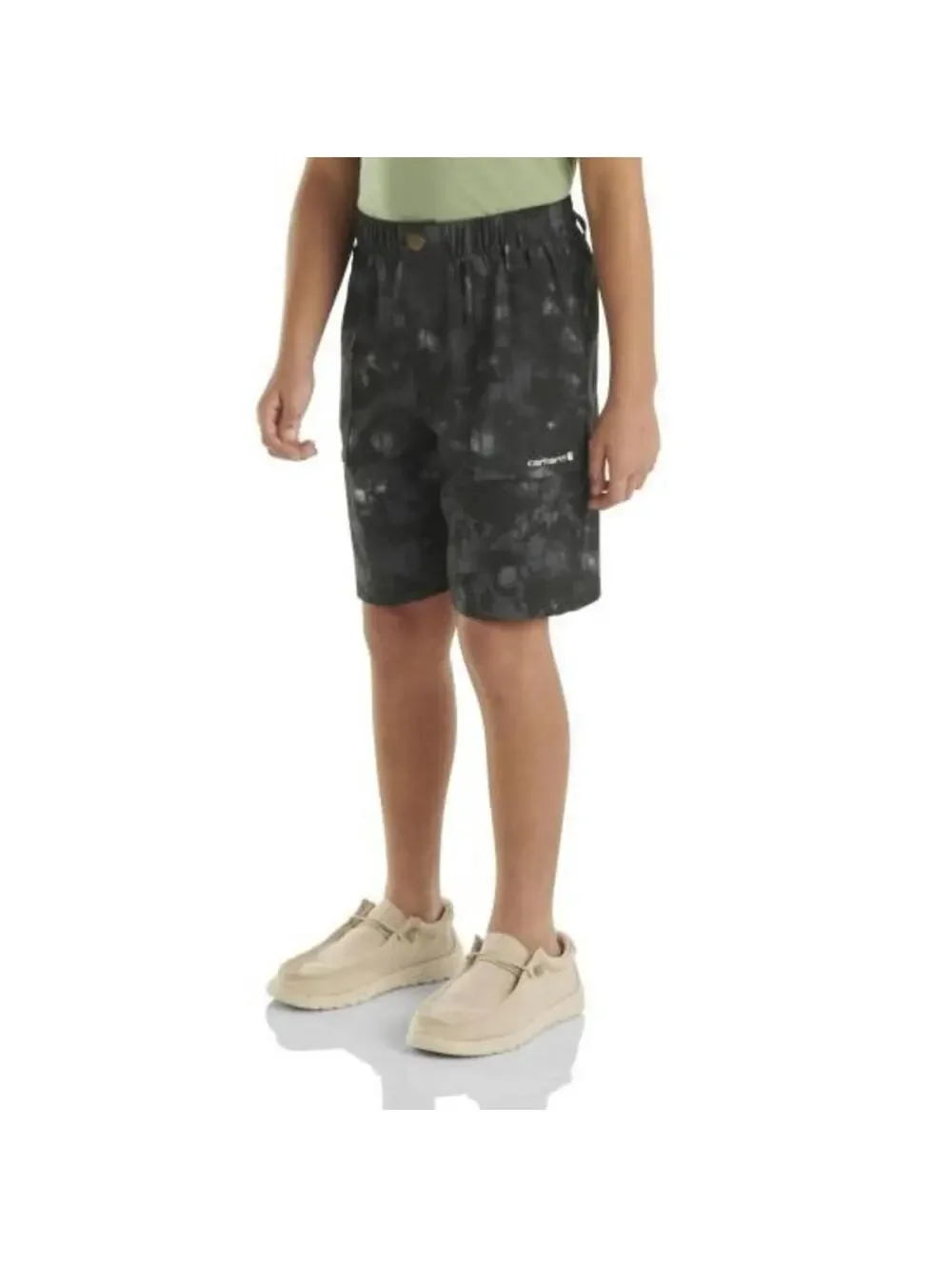 (C104) Carhartt Youth Boys' Rugged Flex LWD Shorts Caviar Black Large Casual